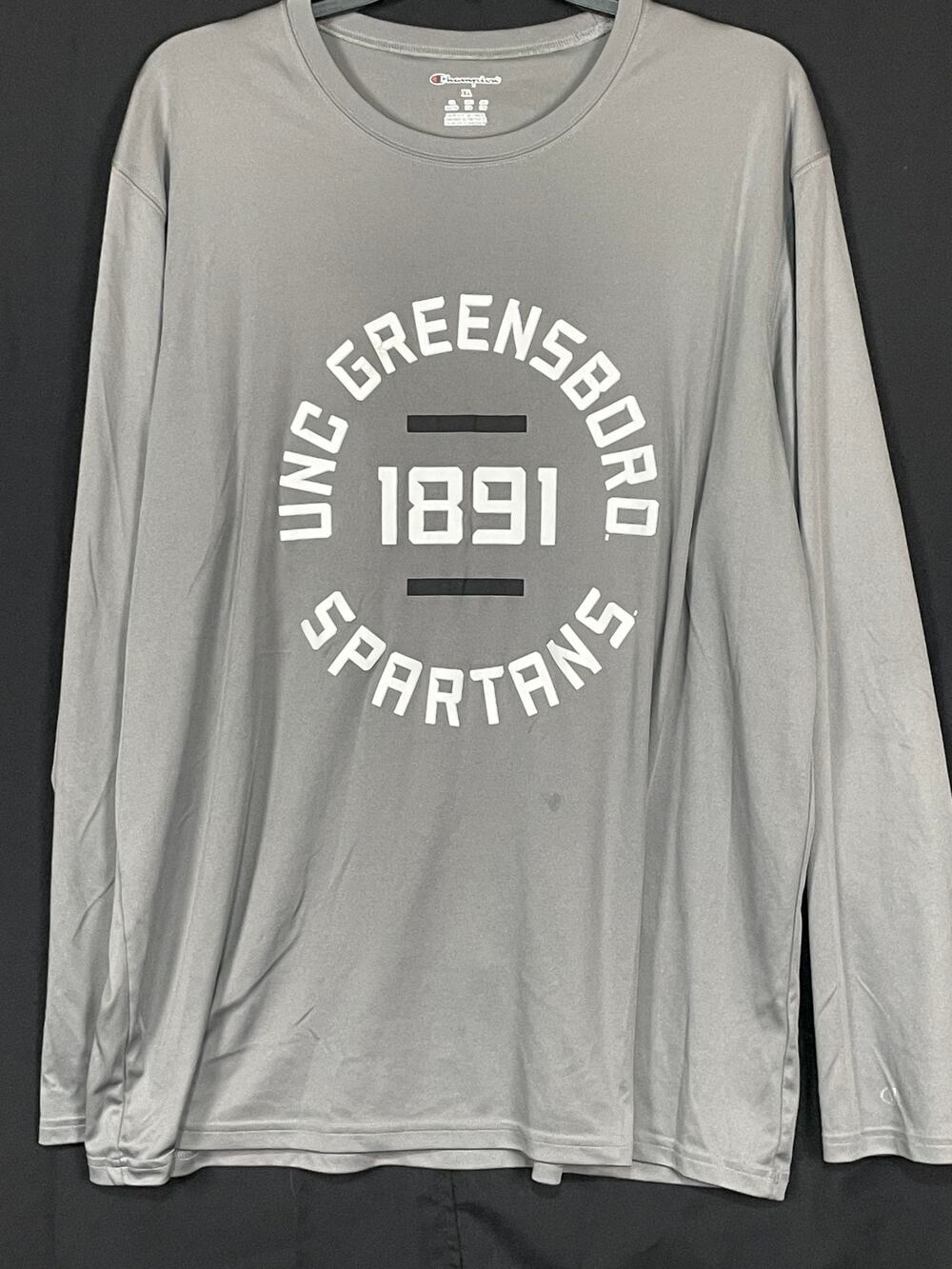 Champion brand UNCG graphic long sleeve men's t shirt.  XL size